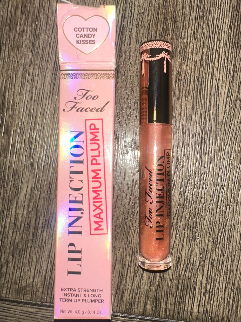 Too Faced Lip Injection Maximum Plump - Cotton Candy Kisses Pink Shimmer